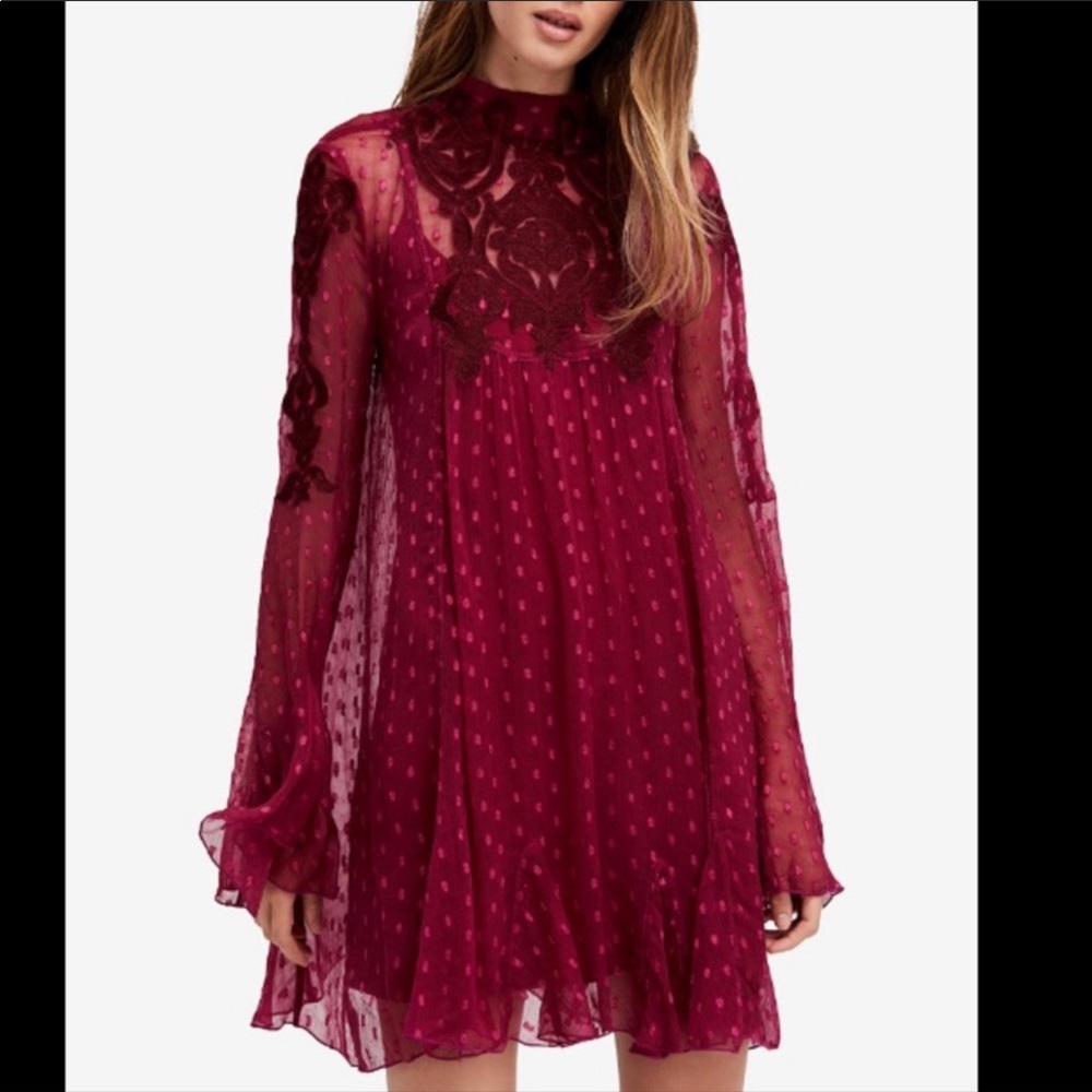 Free People Chiffon Coquette Dress